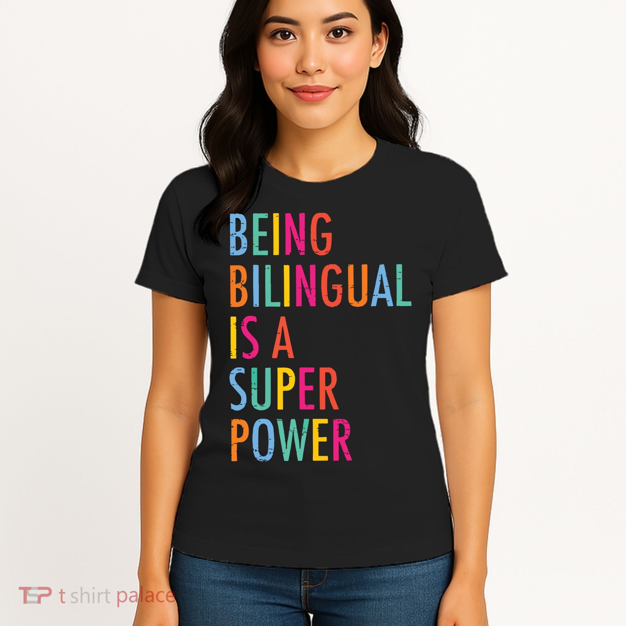 Being Bilingual Is A Super Power Teacher Women's T-Shirt