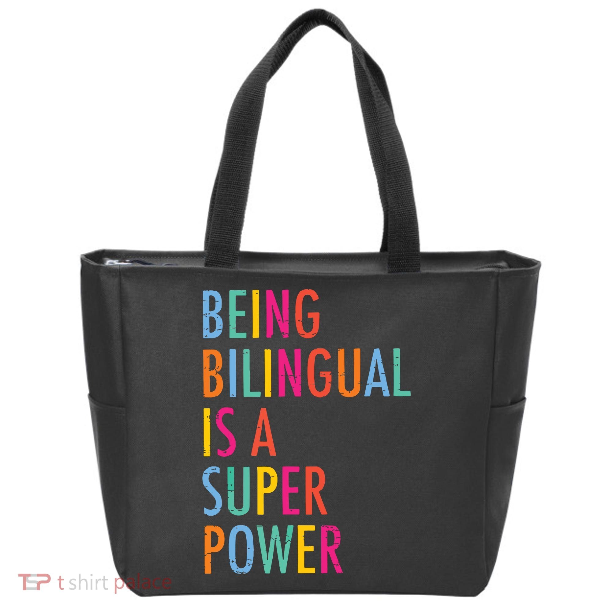 Being Bilingual Is A Super Power Teacher Tote Bag