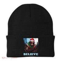 Bigfoot Believe In Christmas Sasquatch Funny Xmas Gift Beanie thumb 0