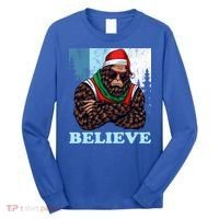 Bigfoot Believe In Christmas Sasquatch Funny Xmas Gift Long Sleeve Shirt thumb 0