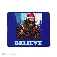 Bigfoot Believe In Christmas Sasquatch Funny Xmas Gift Mousepad thumb 0