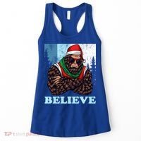 Bigfoot Believe In Christmas Sasquatch Funny Xmas Gift Women's Tank Top thumb 0