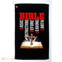 BIBLE Basic Instructions Before Leaving Earth Golf Towel thumb 0