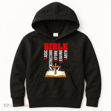 BIBLE Basic Instructions Before Leaving Earth Kids Hoodie