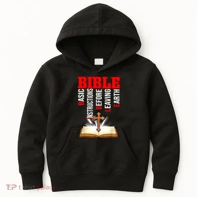 BIBLE Basic Instructions Before Leaving Earth Kids Hoodie