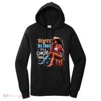 Boots Bling Its A Cowgirl Thing Melanin Rodeo Cowgirl Women's Hoodie thumb 0