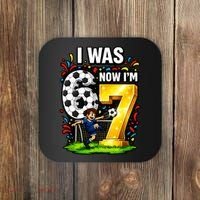 Birthday Boy I Was 6 Now I'm 7 Six Seven Soccer 6-7 Coaster thumb 0
