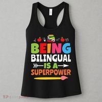 Being Bilingual Is A Superpower Back To School Women's Tank Top thumb 3