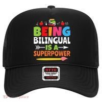 Being Bilingual Is A Superpower Back To School Hat thumb 0