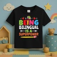Being Bilingual Is A Superpower Back To School Toddler T-Shirt thumb 3