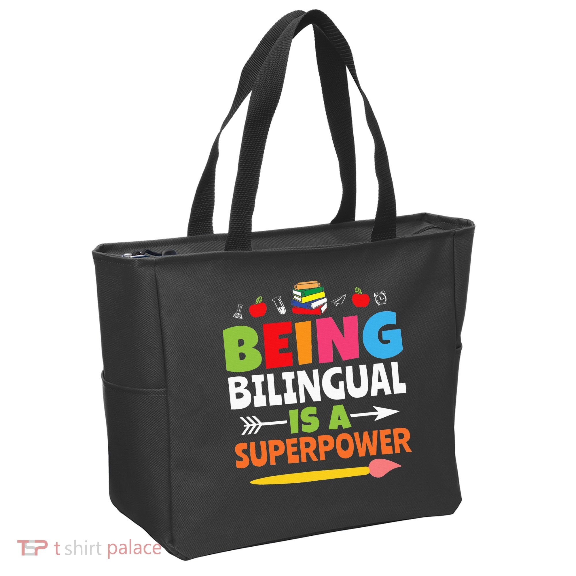 Being Bilingual Is A Superpower Back To School Tote Bag