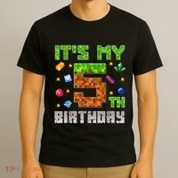 Birthday Boy ItS My 5th Birthday Gamer Pixel Number T-Shirt thumb 3