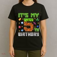 Birthday Boy ItS My 5th Birthday Gamer Pixel Number T-Shirt thumb 4