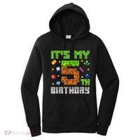 Birthday Boy ItS My 5th Birthday Gamer Pixel Number Women's Hoodie thumb 0