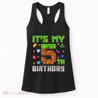 Birthday Boy ItS My 5th Birthday Gamer Pixel Number Women's Tank Top thumb 0