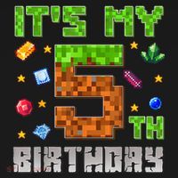 Birthday Boy ItS My 5th Birthday Gamer Pixel Number Women's Tank Top thumb 5