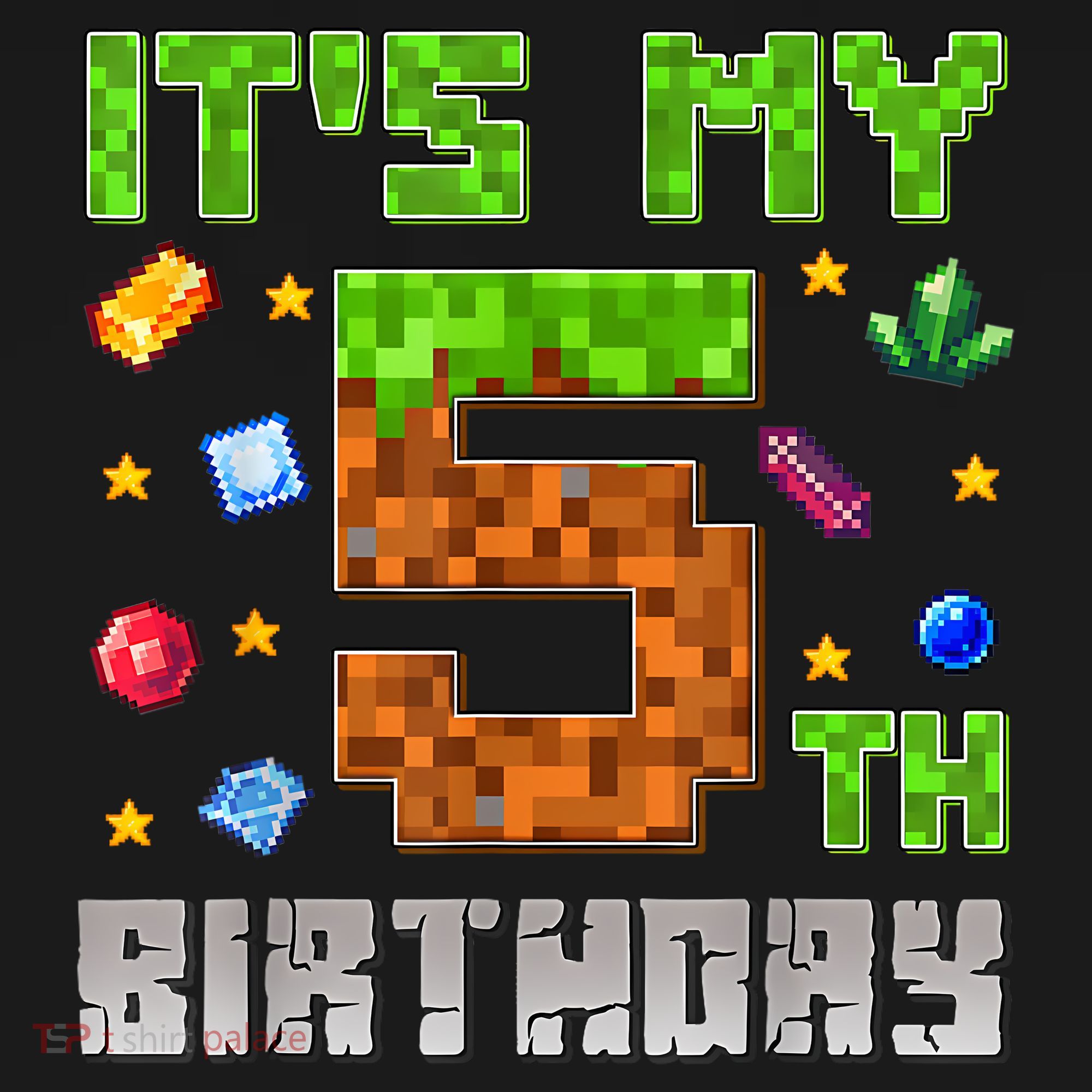 Birthday Boy ItS My 5th Birthday Gamer Pixel Number Women's Tank Top