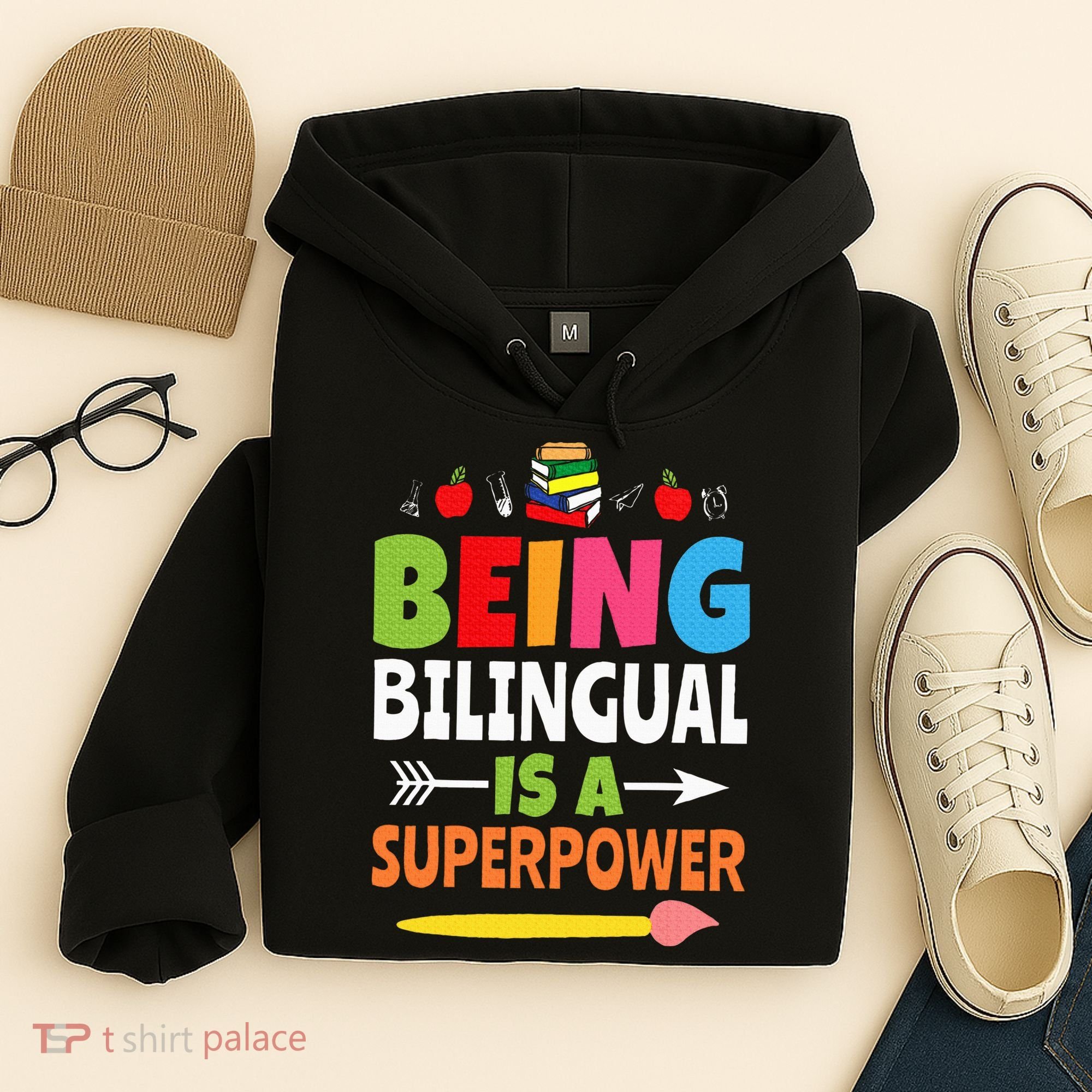 Being Bilingual Is A Superpower Back To School ESL Teacher Hoodie
