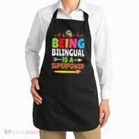Being Bilingual Is A Superpower Back To School ESL Teacher Apron thumb 2