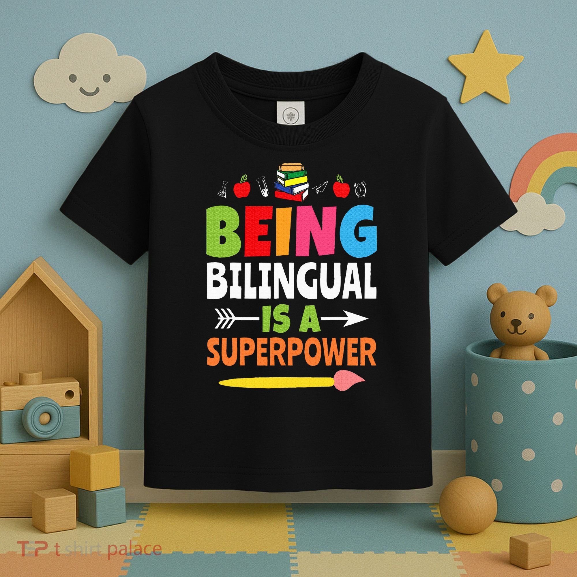 Being Bilingual Is A Superpower Back To School ESL Teacher Toddler T-Shirt