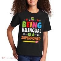 Being Bilingual Is A Superpower Back To School ESL Teacher Kids T-Shirt thumb 2