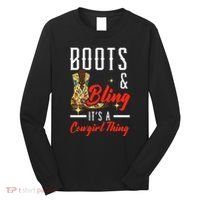 Boots & Bling ItS A Cowgirl Thing Rodeo Western Country Long Sleeve Shirt thumb 0
