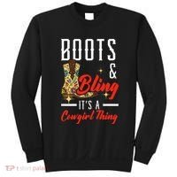 Boots & Bling ItS A Cowgirl Thing Rodeo Western Country Sweatshirt thumb 0