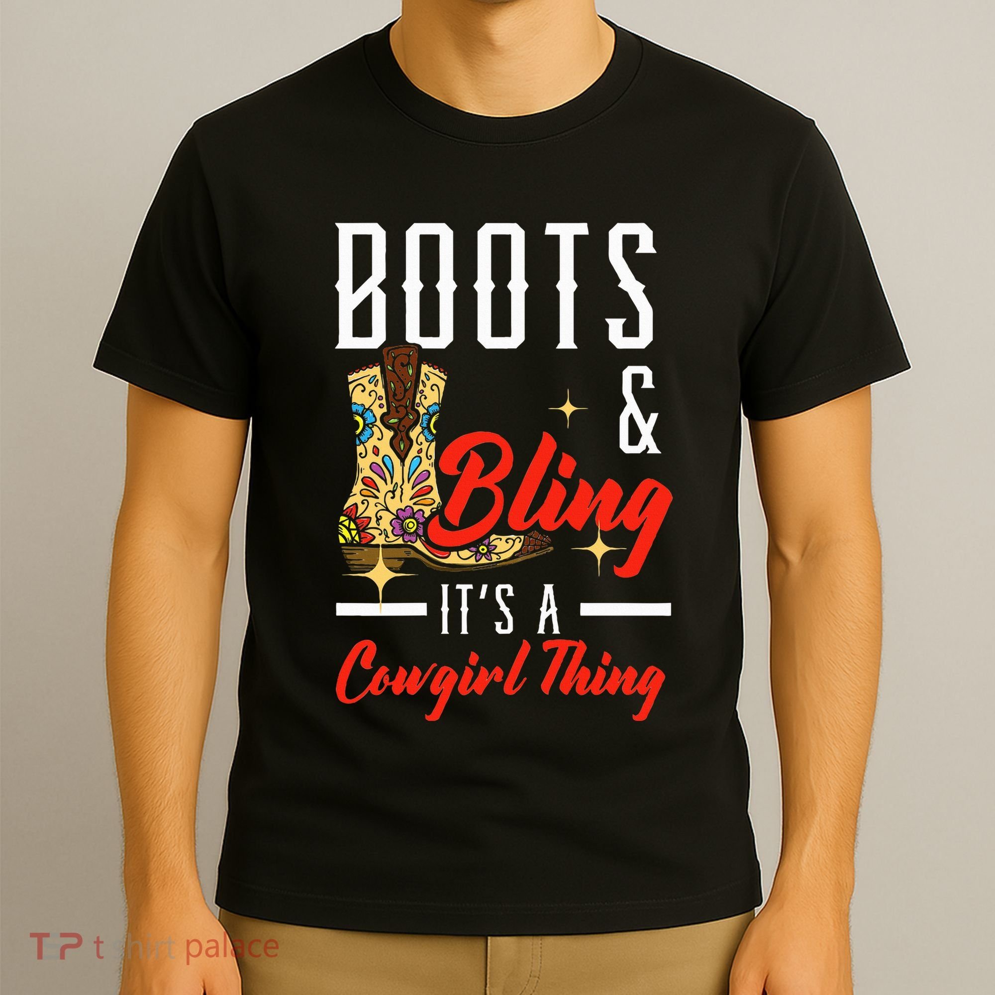 Boots & Bling ItS A Cowgirl Thing Rodeo Western Country T-Shirt
