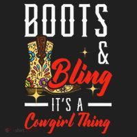 Boots & Bling ItS A Cowgirl Thing Rodeo Western Country Golf Towel thumb 3