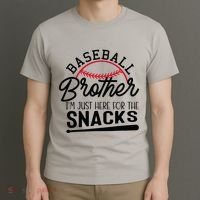 Baseball Brother IM Just Here For The Snacks Funny Baseball T-Shirt thumb 3