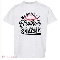 Baseball Brother IM Just Here For The Snacks Funny Baseball Toddler T-Shirt thumb 0