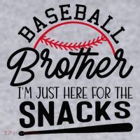 Baseball Brother IM Just Here For The Snacks Funny Baseball Women's Sweatshirt thumb 2