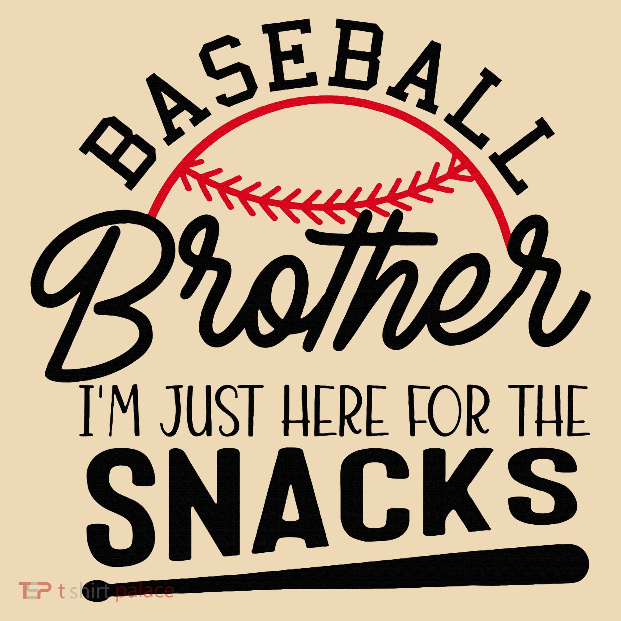Baseball Brother IM Just Here For The Snacks Funny Baseball Tote Bag