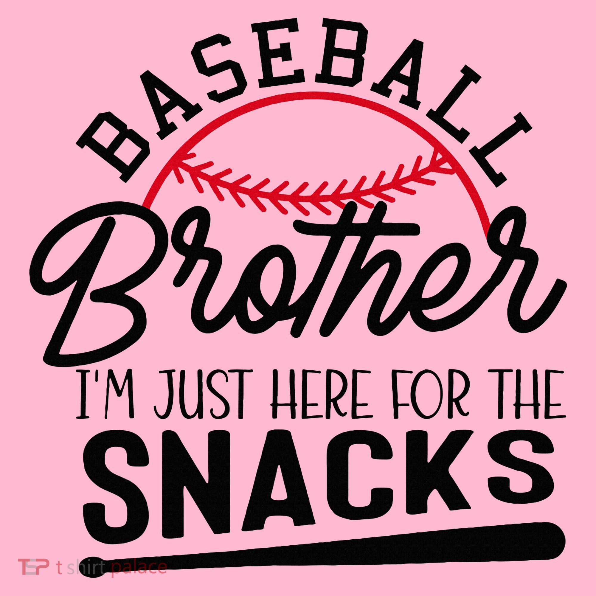 Baseball Brother IM Just Here For The Snacks Funny Baseball Coaster