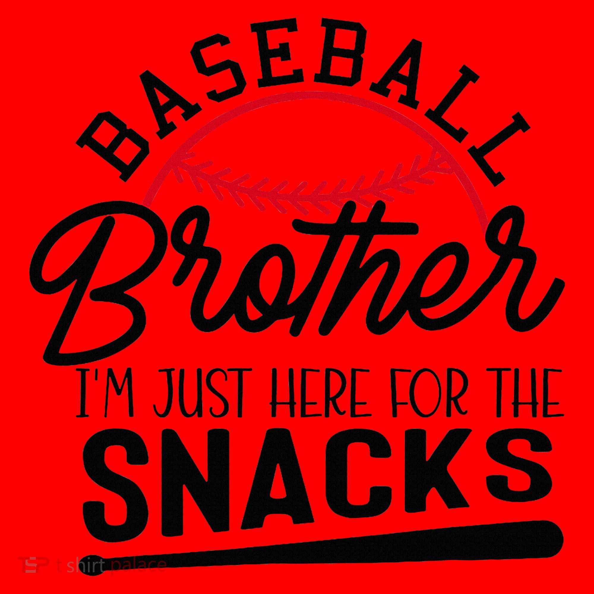 Baseball Brother IM Just Here For The Snacks Funny Baseball Santa Hat