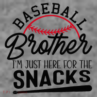 Baseball Brother IM Just Here For The Snacks Funny Baseball Toddler Hoodie thumb 2