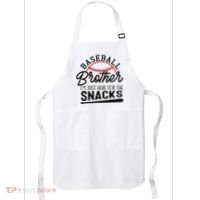 Baseball Brother IM Just Here For The Snacks Funny Baseball Apron thumb 0