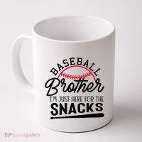 Baseball Brother IM Just Here For The Snacks Funny Baseball Coffee Mug thumb 0