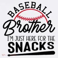 Baseball Brother IM Just Here For The Snacks Funny Baseball Women's Hoodie thumb 2