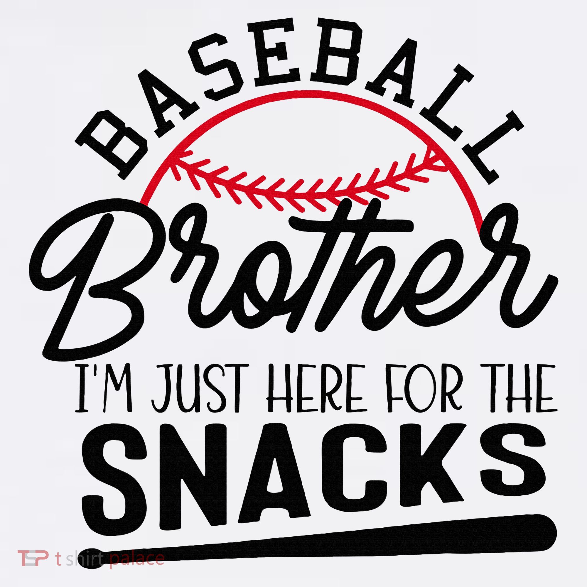 Baseball Brother IM Just Here For The Snacks Funny Baseball Women's Hoodie