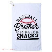 Baseball Brother IM Just Here For The Snacks Funny Baseball Golf Towel thumb 0