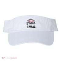 Baseball Brother IM Just Here For The Snacks Funny Baseball Visor thumb 0