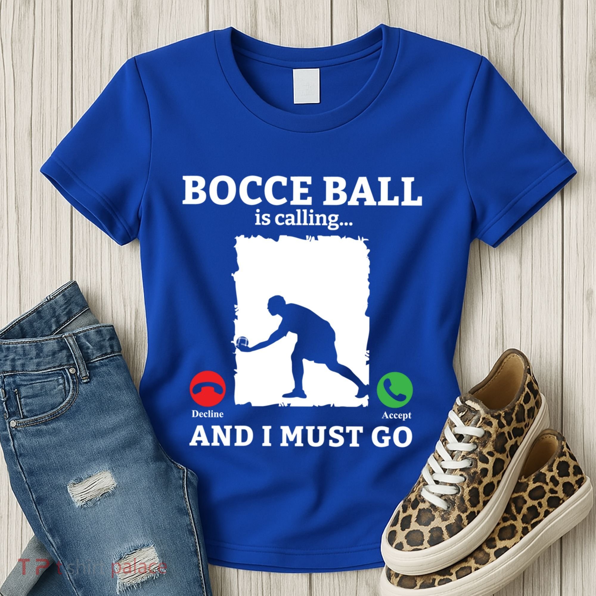 Bocce Ball Is Calling And I Must Go Bocce Boule Bocce Ball Meaningful Gift Women's T-Shirt