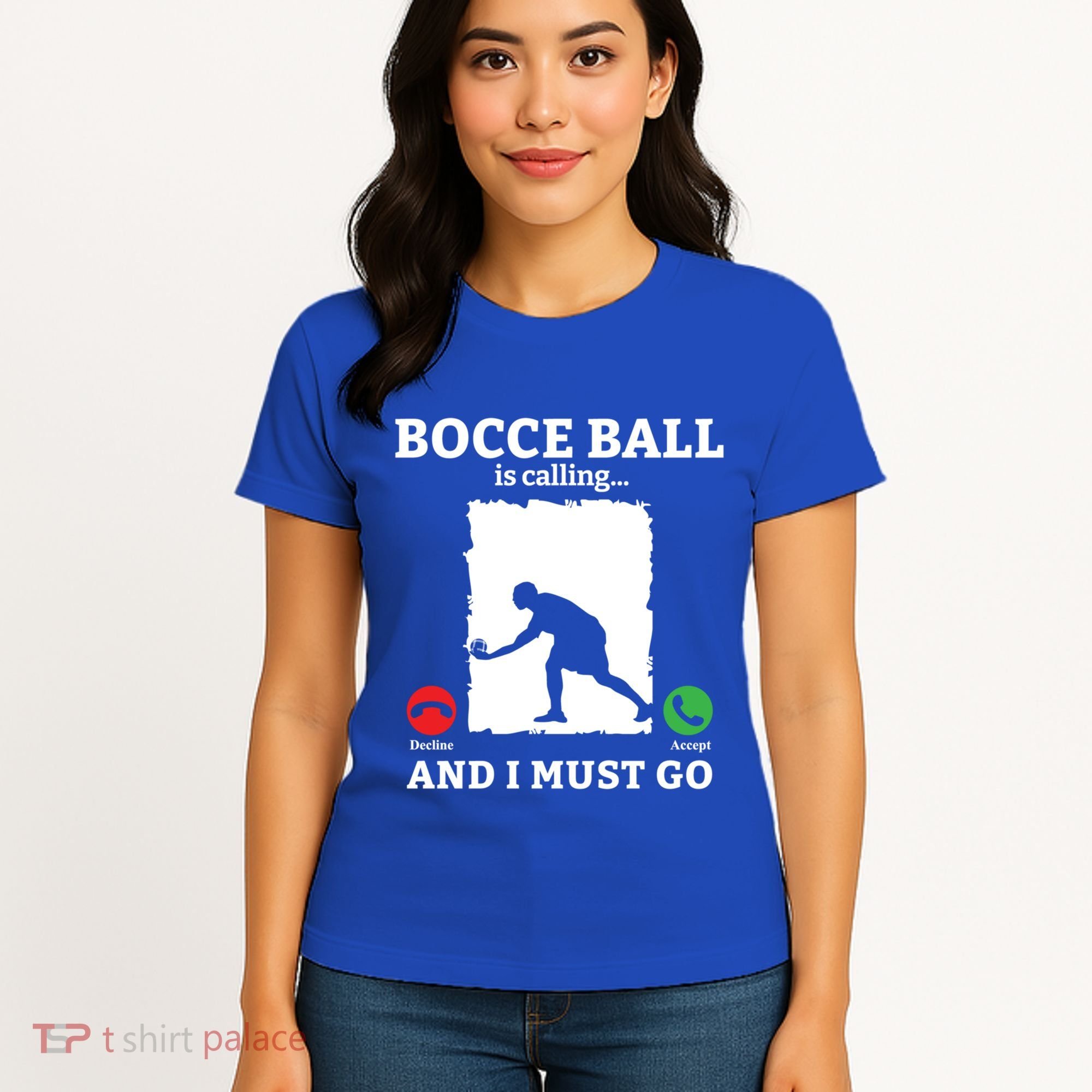 Bocce Ball Is Calling And I Must Go Bocce Boule Bocce Ball Meaningful Gift Women's T-Shirt