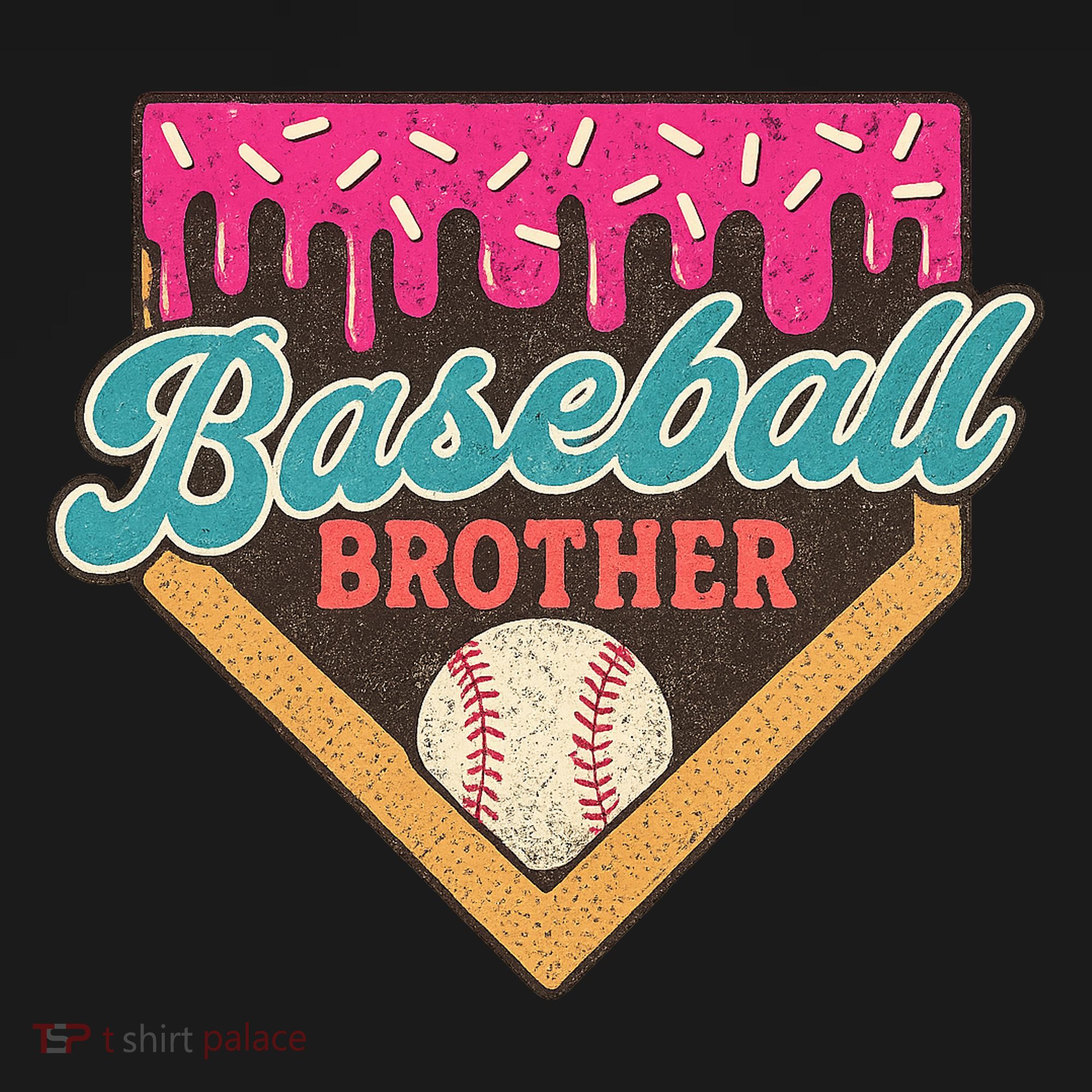 Baseball Brother Ice Cream Drip Bucket Hat