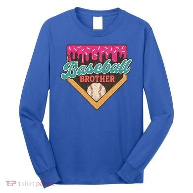 Baseball Brother Ice Cream Drip Long Sleeve Shirt