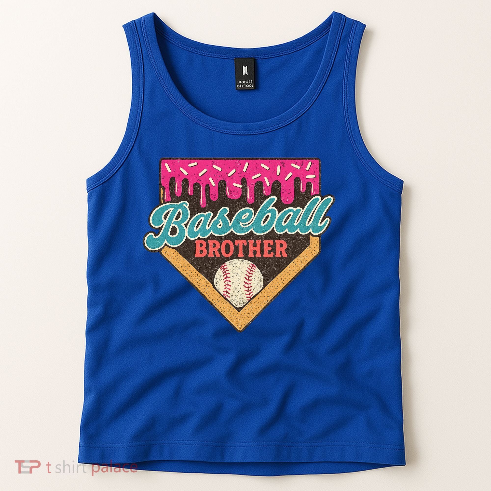 Baseball Brother Ice Cream Drip Tank Top