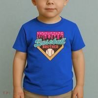 Baseball Brother Ice Cream Drip Toddler T-Shirt thumb 2