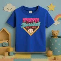 Baseball Brother Ice Cream Drip Toddler T-Shirt thumb 3