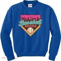 Baseball Brother Ice Cream Drip Kids Sweatshirt thumb 0